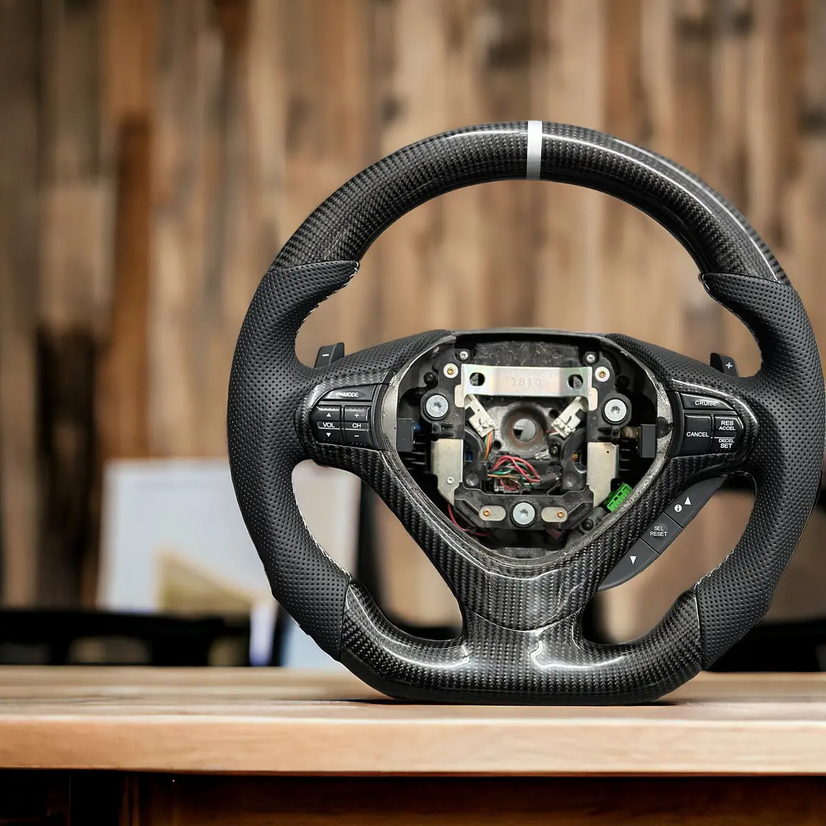 Carbon Steering Wheel - Acura - Tsx (2009-2014 Silver Trims) 1