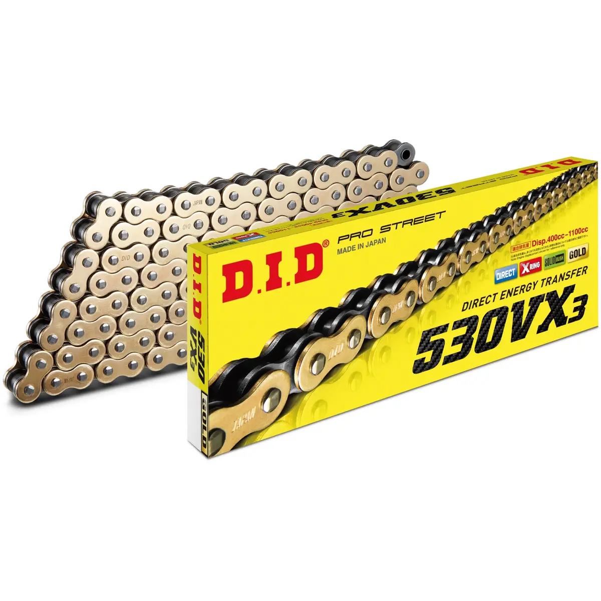 D.I.D 530Vx3 X-Ring Gold Chain 1