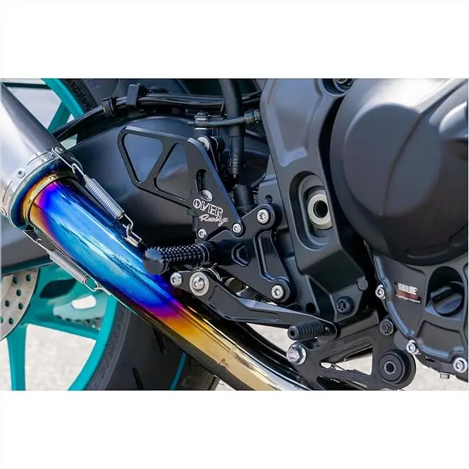 Over Racing 4 Position Rear Set Black For Mt09 21- [51-452-01B] 1