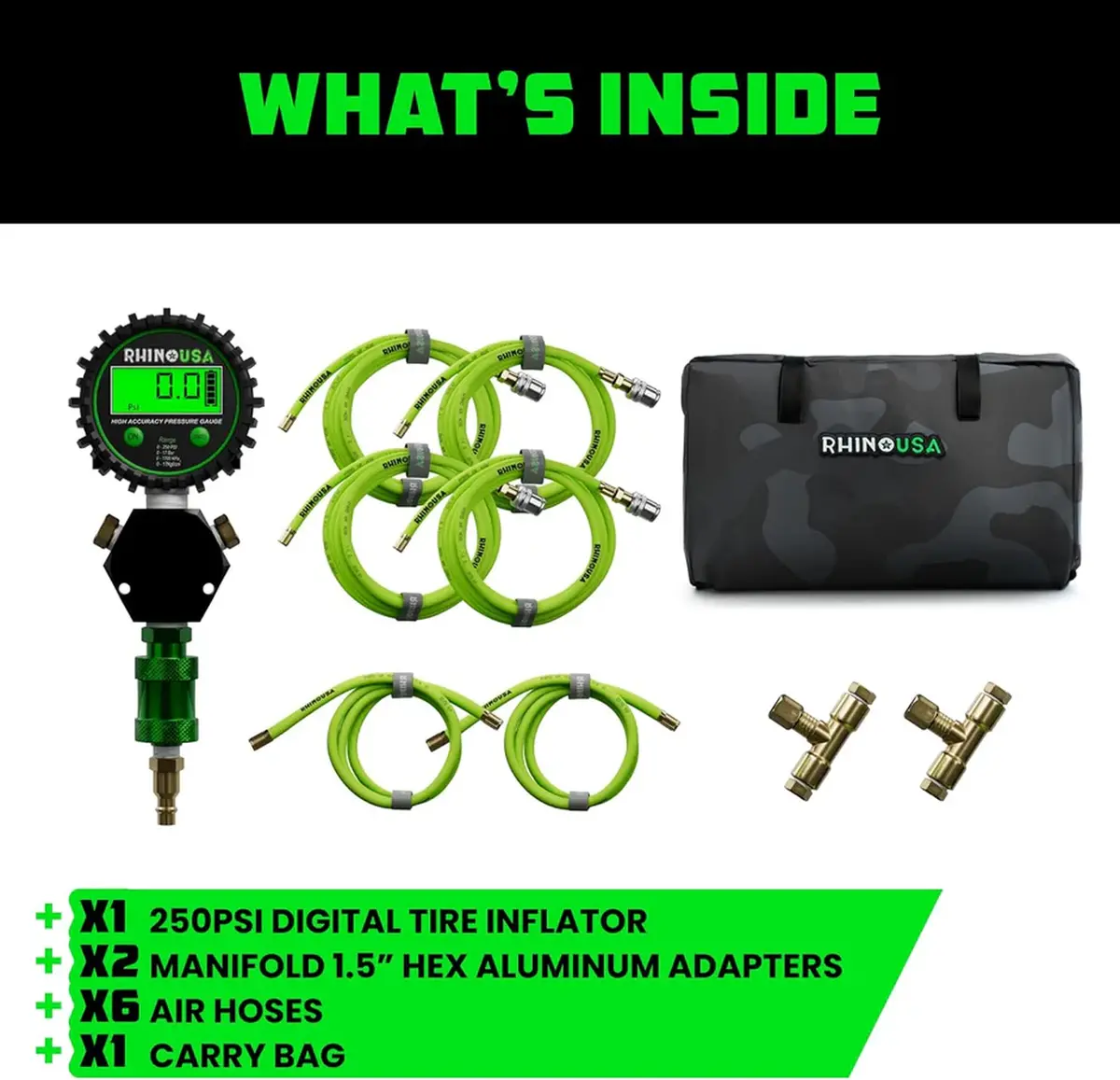 Rhino Usa 4-Wheel Tire Inflation Deflation System 2