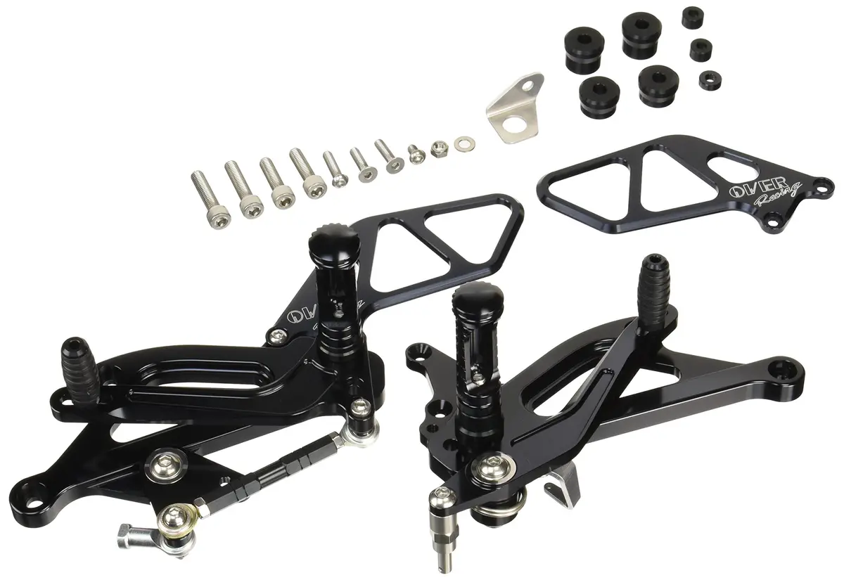 Over Racing Rearsets Kit For Cbr250rr Black(51-02-01B) 1
