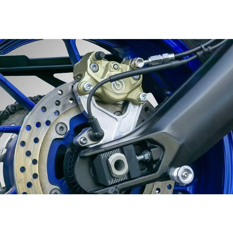 Over Racing Rear Caliper Brembo 2P Support Silver For Mt09 17-/R7 22- [83-451-21] 1