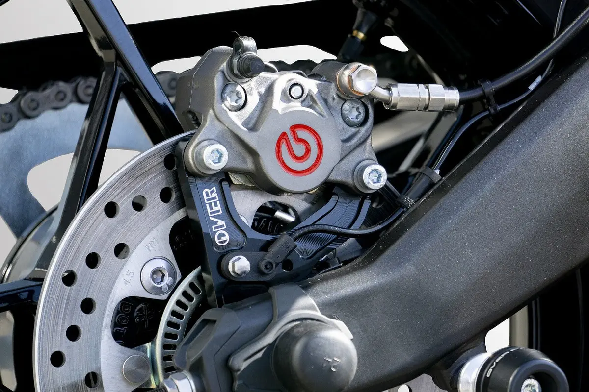 Over Racing Rear Caliper Brembo 2P Support Black For Zx-25R 20-[83-86-21B] 1