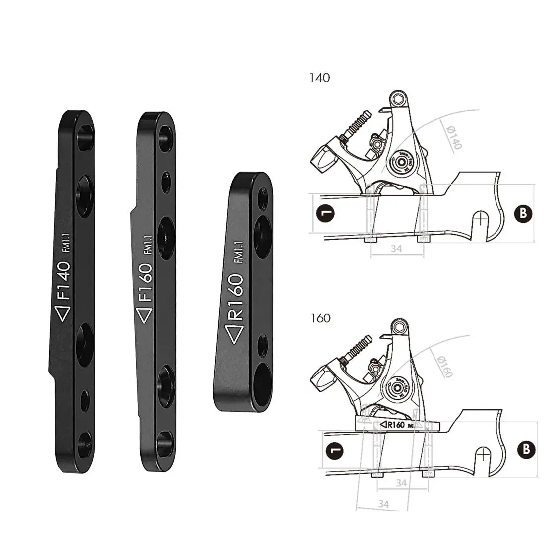 Tektro -  Flat Mount Disc Brake Adapters 1