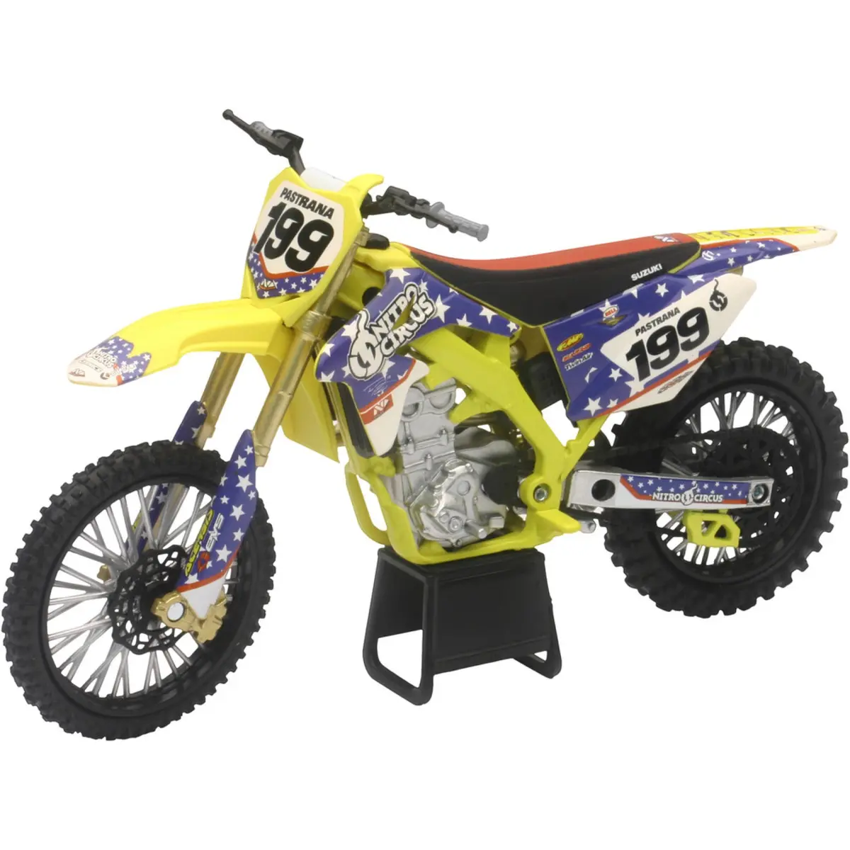 1:12 Race Suzuki Rmz450 Travis Pastrana Bike Replica 1