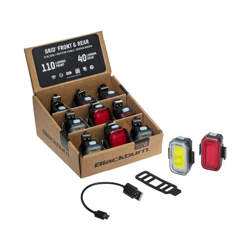 Blackburn Grid Light Front & Rear Counter Top Display 1