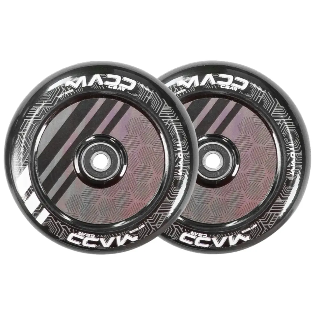 Pair Madd Gear 110Mm Zen Hollow Core Wheel Black 1