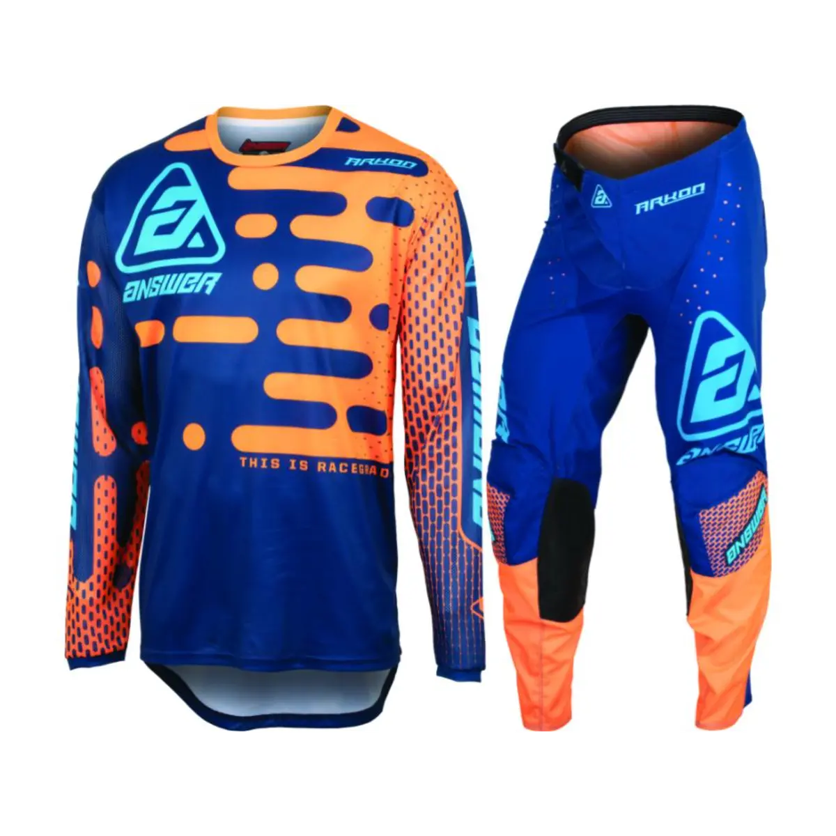 Answer Racing Arkon Boost Youth Navy/Orange/Blue Gear Combo 1