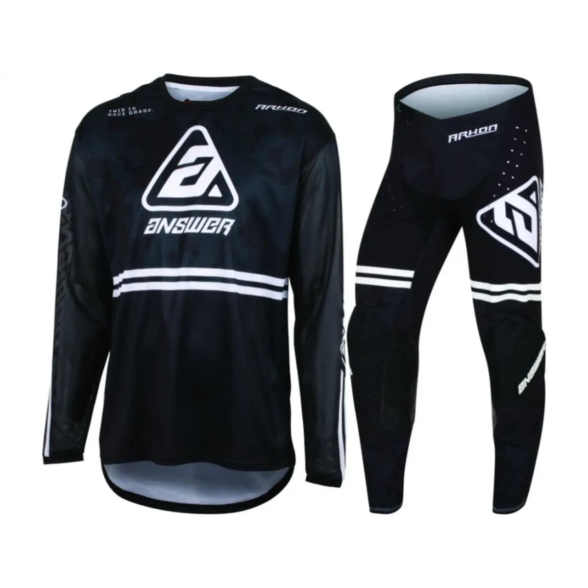 Answer Racing Arkon Trials Youth Black/White/Grey Gear Combo 1