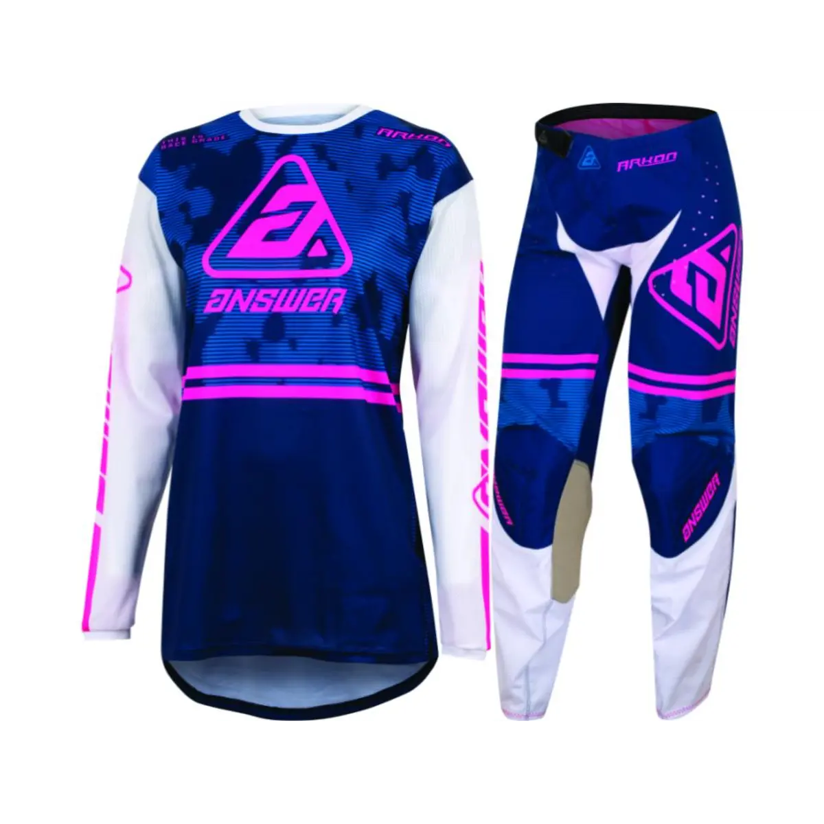 Answer Racing Arkon Trials Youth Blue/White/Magenta Gear Combo 1