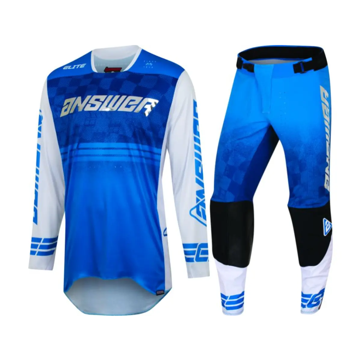 Answer Racing Elite Finale Adult Blue/White/Silver Gear Combo 1