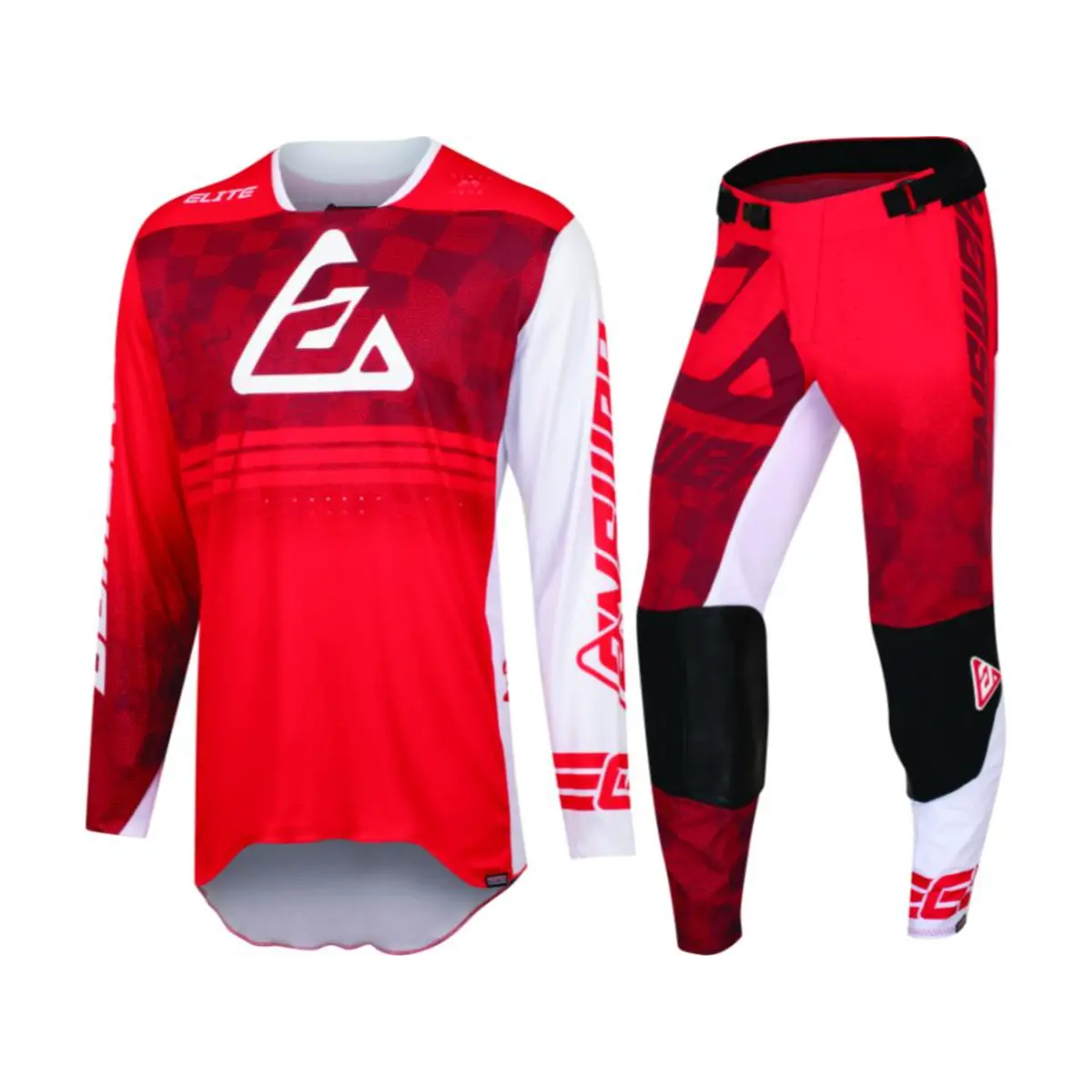 Answer Racing Elite Finale Adult Red/White Gear Combo 1