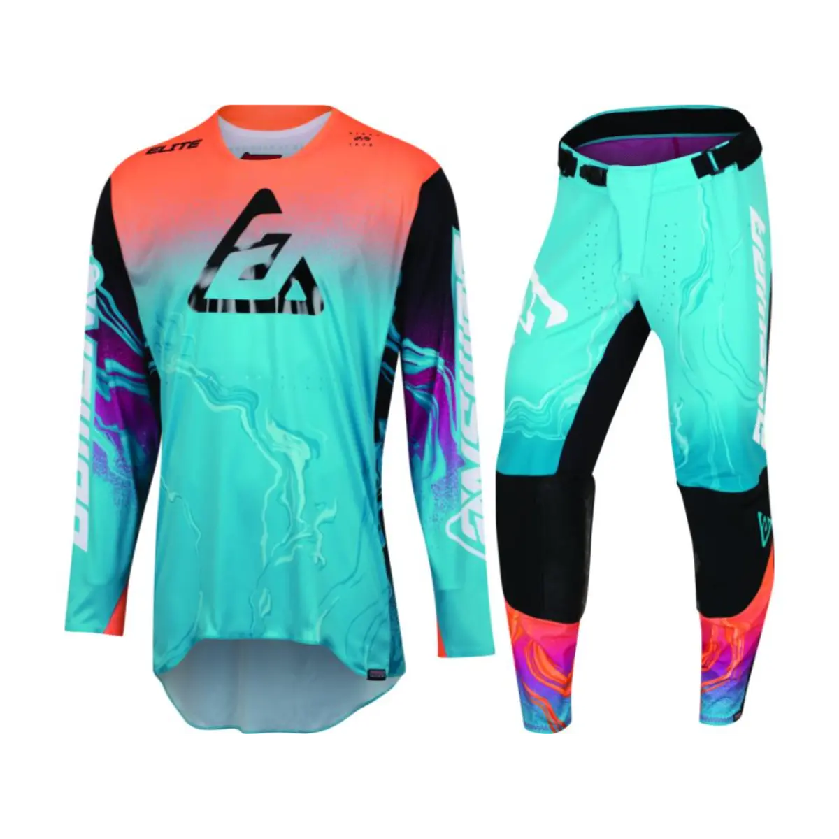 Answer Racing Elite Fusion Adult Astana/Orange/Rhodamin Gear Combo 1