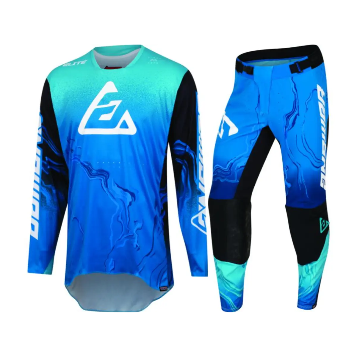 Answer Racing Elite Fusion Youth Blue/Black/White Gear Combo 1