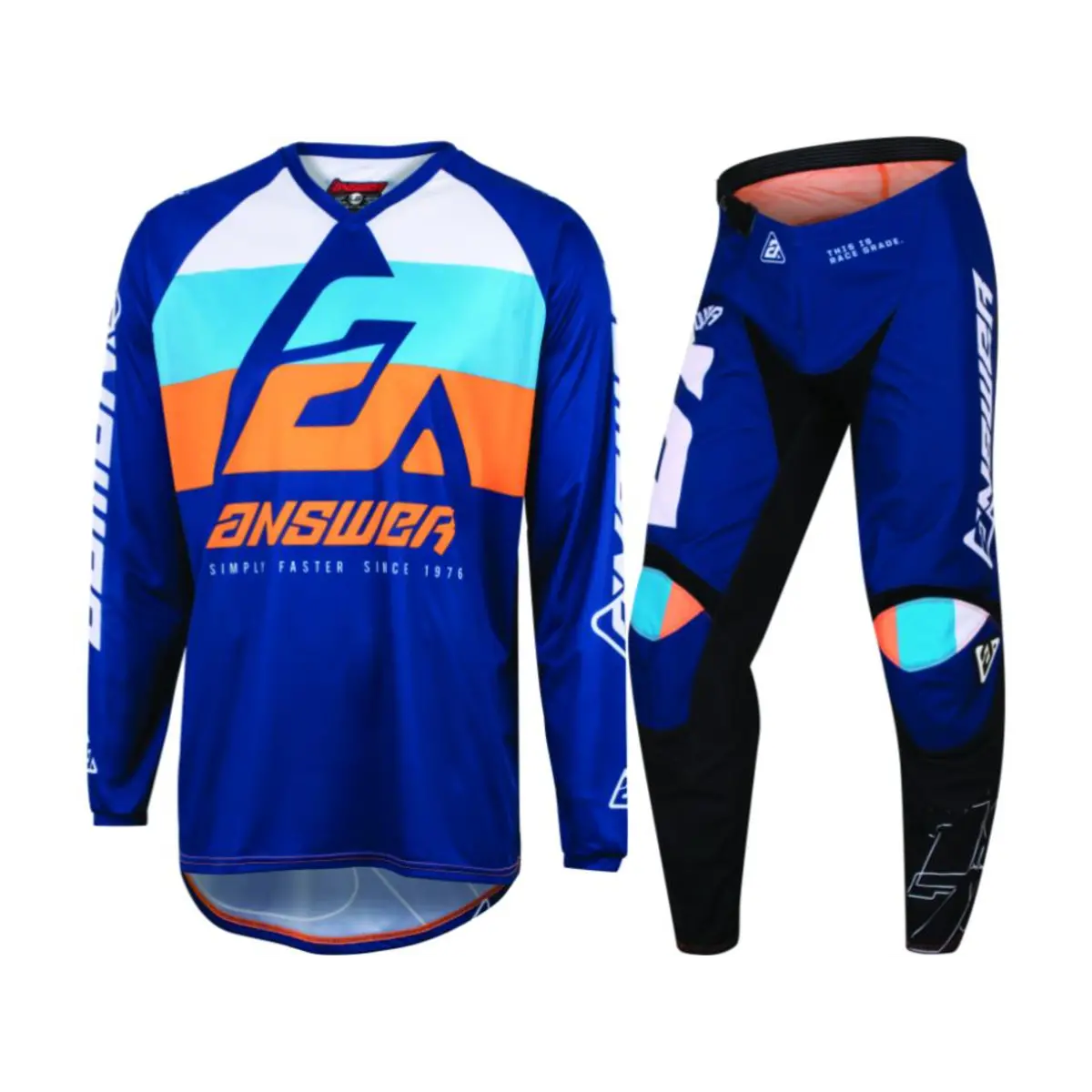 Answer Racing Syncron Cc Youth Blue/Orange/Black Gear Combo 1