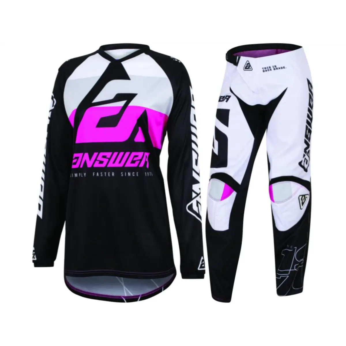 Answer Racing Syncron Cc Youth Black/White/Rhodamine Gear Combo 1