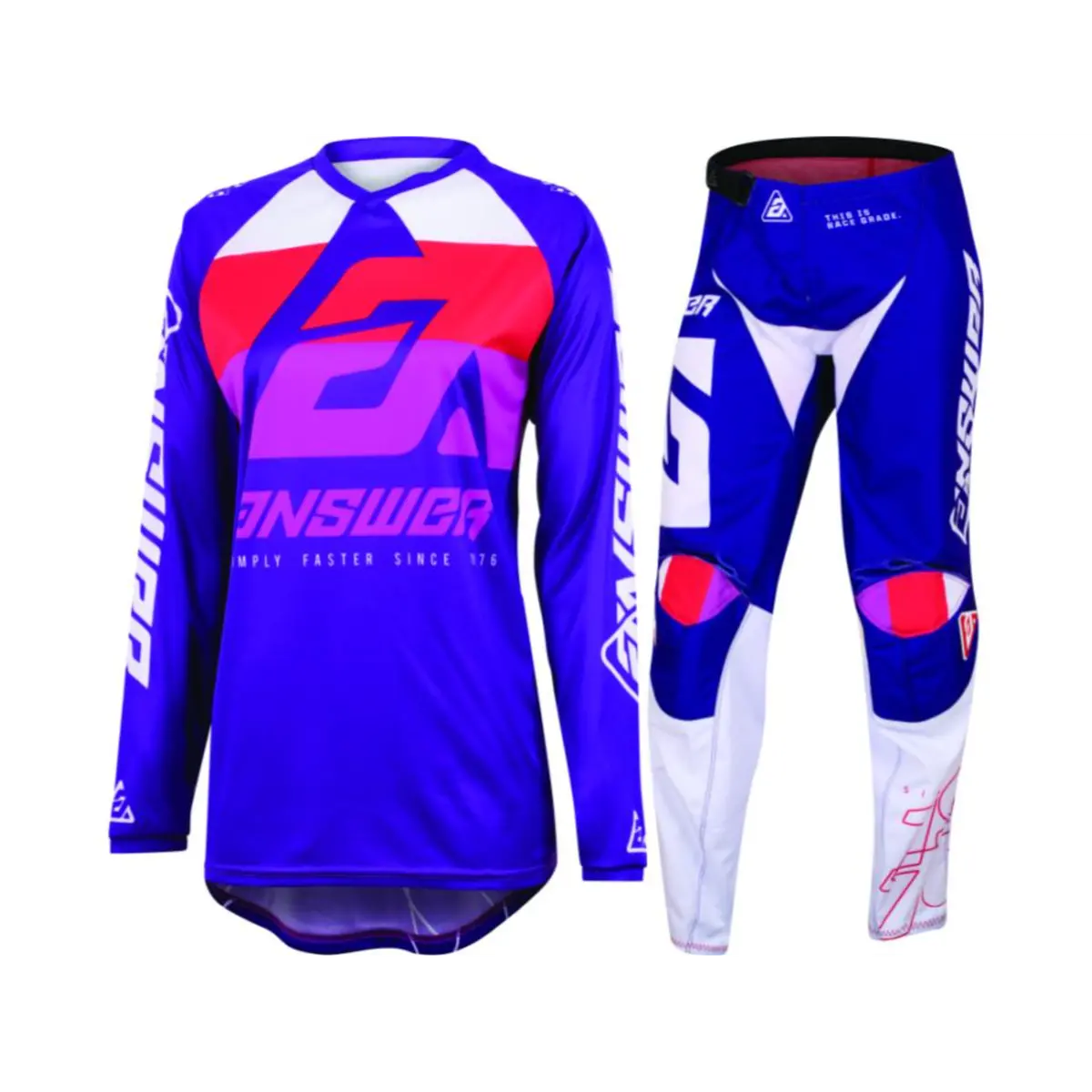 Answer Racing Syncron Cc Women's Purple/White/Red Gear Combo 1