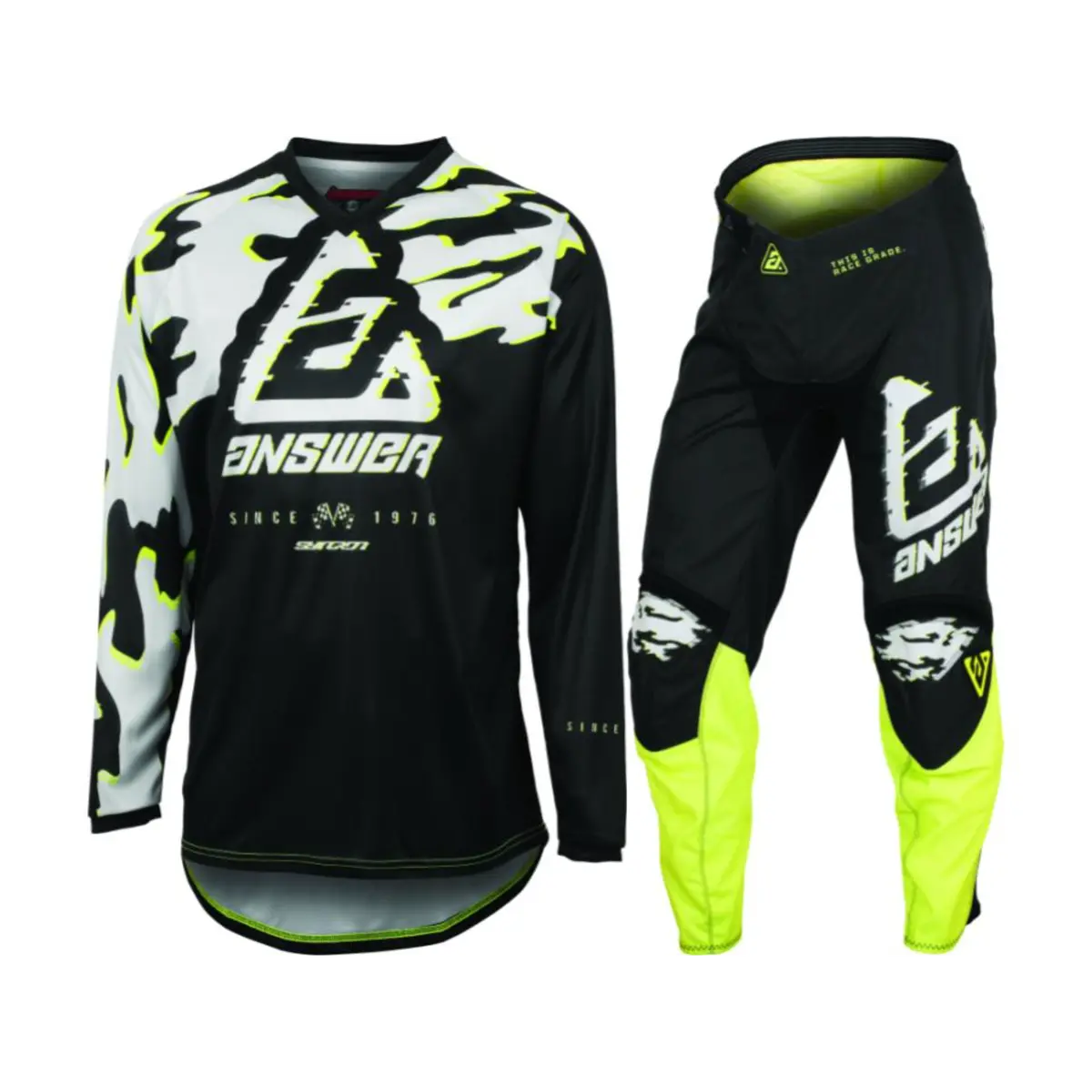 Answer Racing Syncron Meltdown Youth Grey/Hyper Acid/Black Gear Combo 1