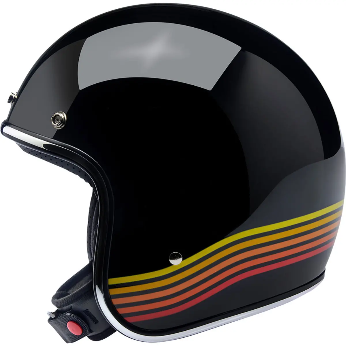 Biltwell Bonanza Spectrum Gloss Black Jet Helmet 1001-536 3