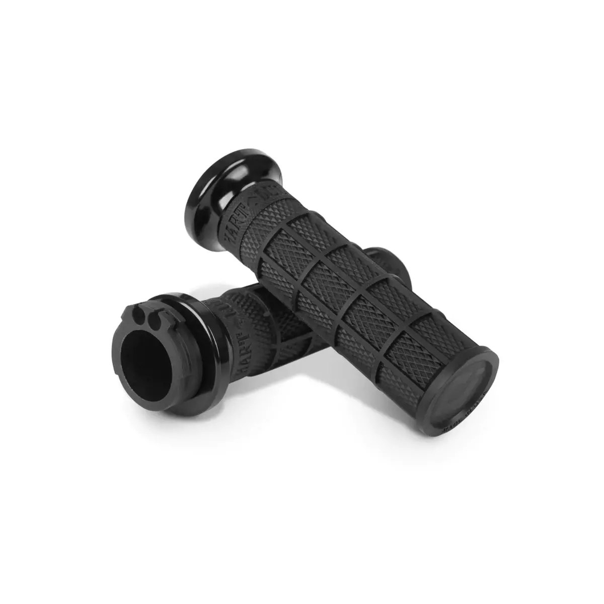 Odi V-Twin Waffle Lock-On Motorcycle Grips - 1984+ Harley-Davidson Cable Throttle 1