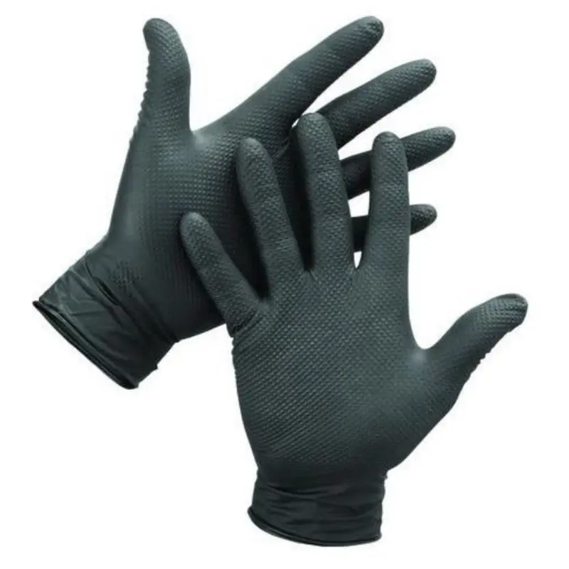 Black Diamond Textured Nitrile Gloves 1