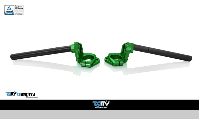 Dmv Adjustable Clip-On Bar Green For Ninja400 18-[Di-Ah-Ka-01-D] 1