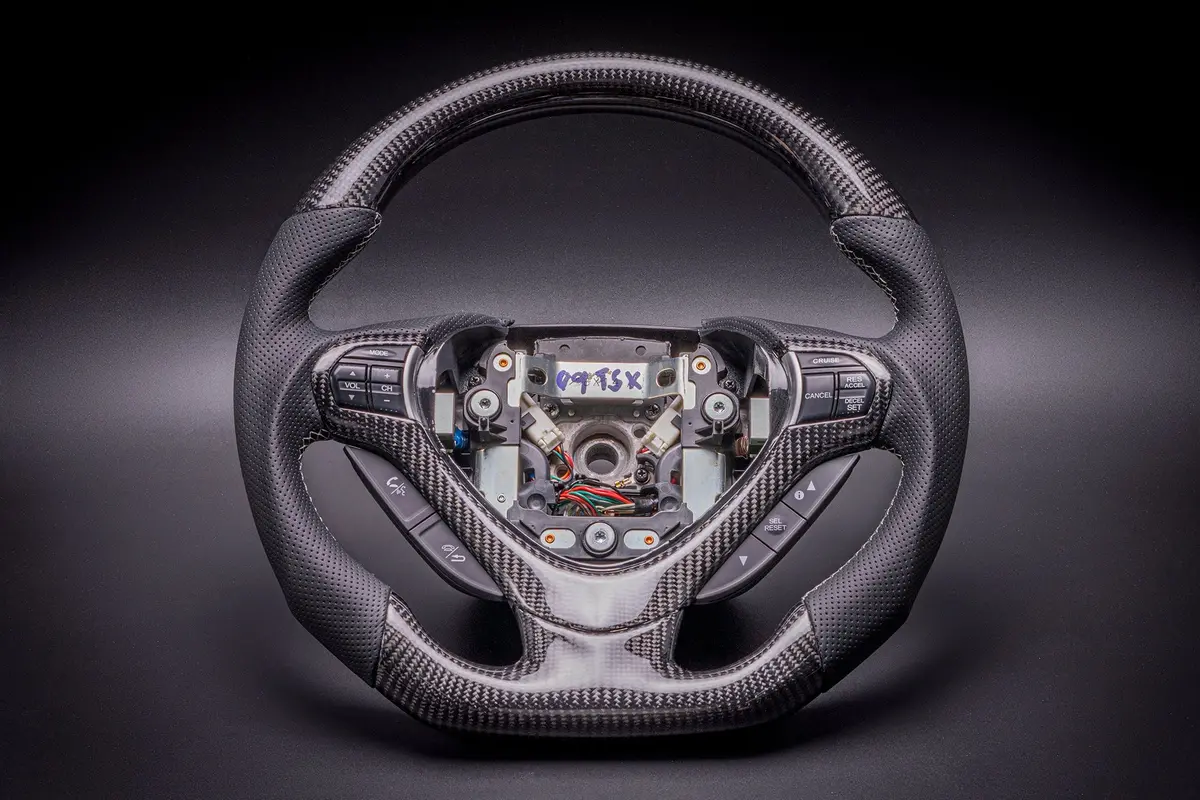 Carbon Steering Wheel - Acura - Tsx (2009-2014 Full Black) 1