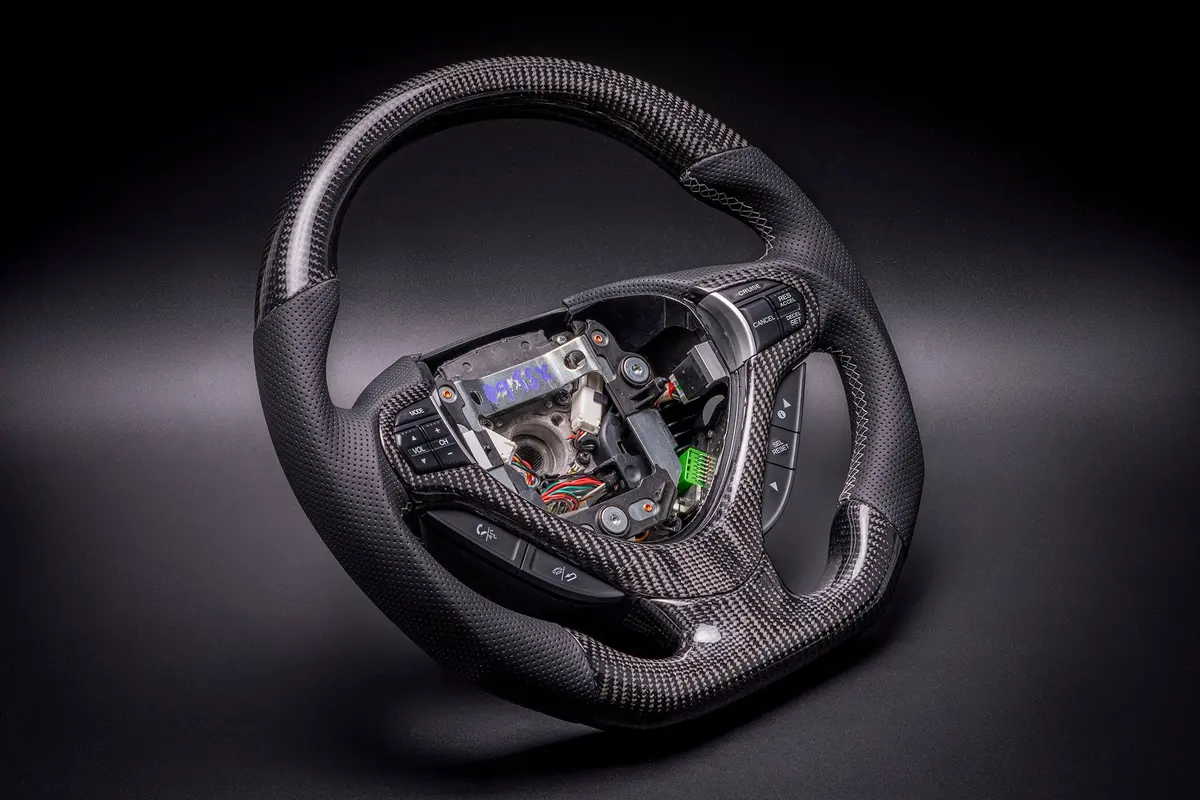 Carbon Steering Wheel - Acura - Tsx (2009-2014 Full Black) 2