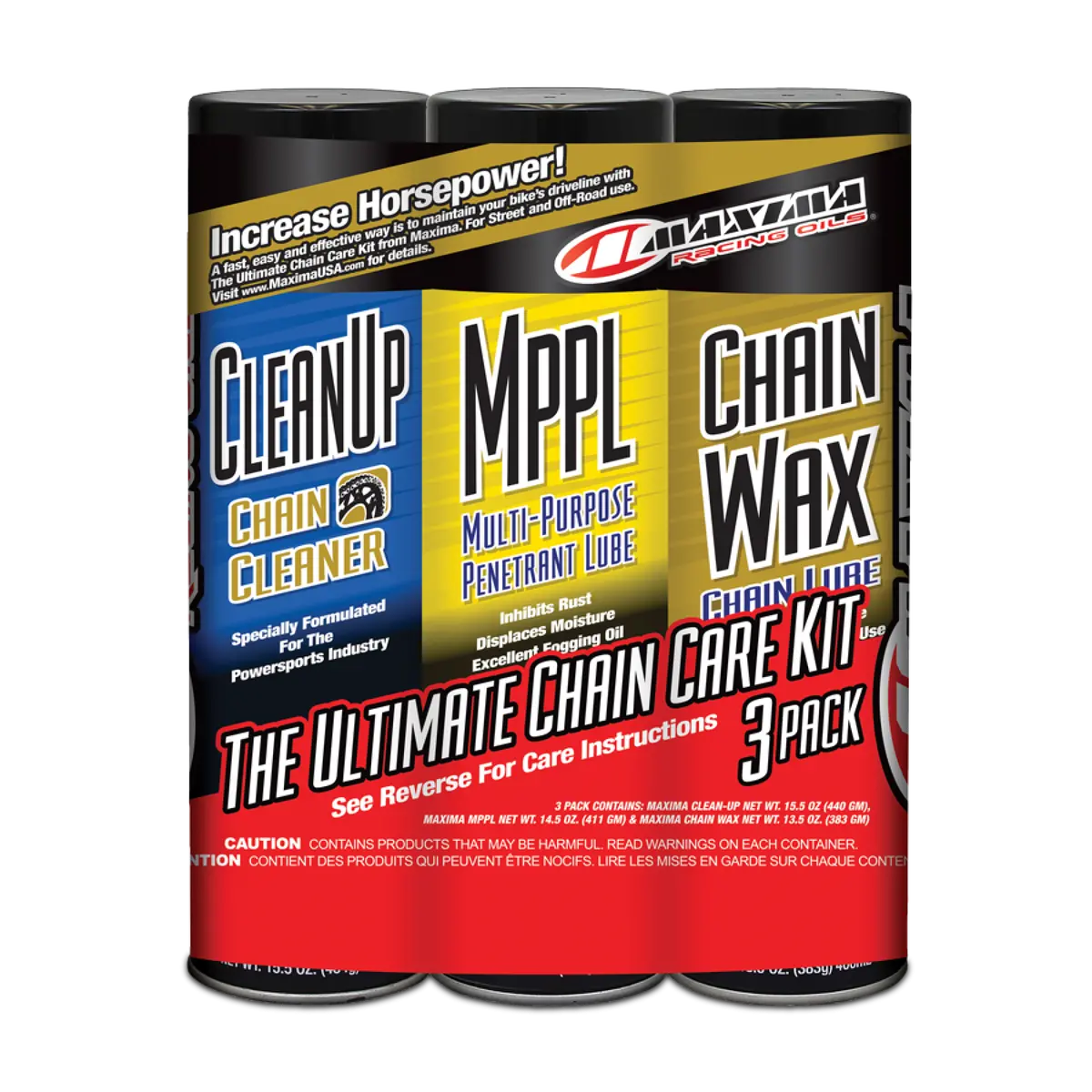 Maxima Racing Chain Wax Care Kit 3-Pack 1
