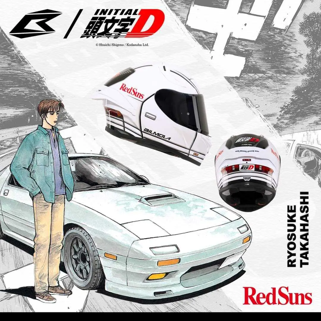 Bilmola Rapid Rslt Initial D Fc3s 高橋良介 Full Face Helmet 1