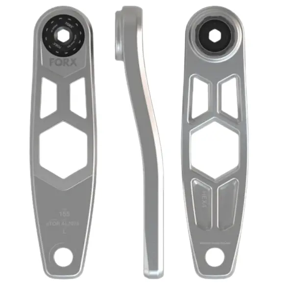 Forx E-Bike Cranks Hex4 Etor 155 Black Or Silver 1 Pair 2