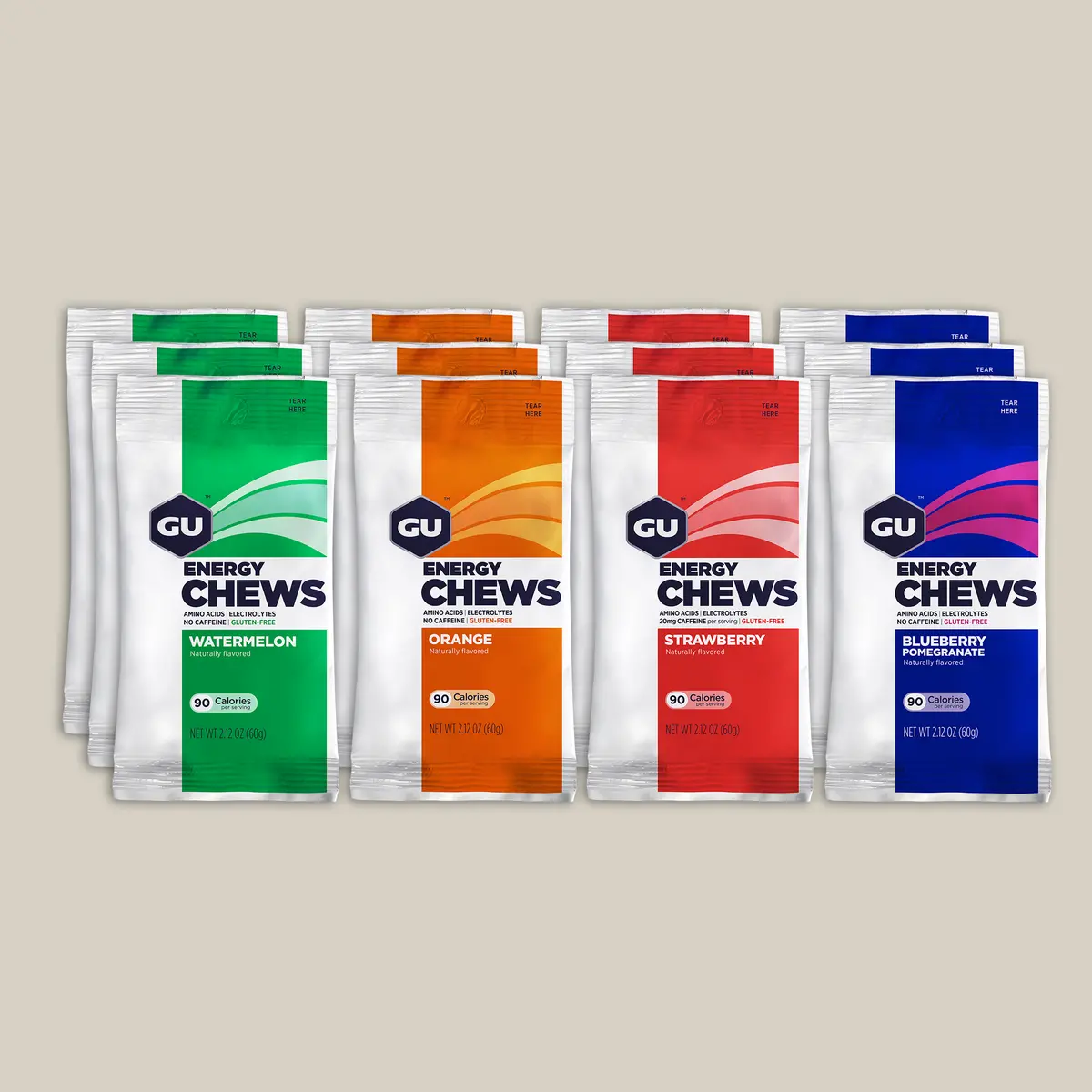 Gu Chews (Box Of 12 Double Serves) 1