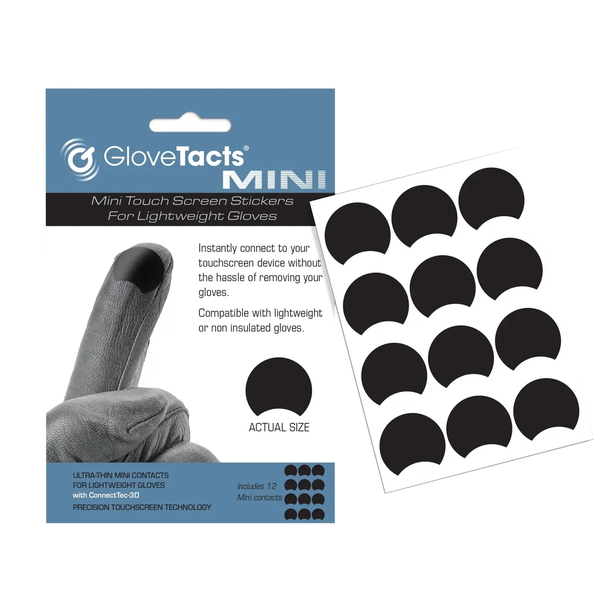 Glovetacts Glove Touch Mini Stickers V3 - 12 Stickers Package 1