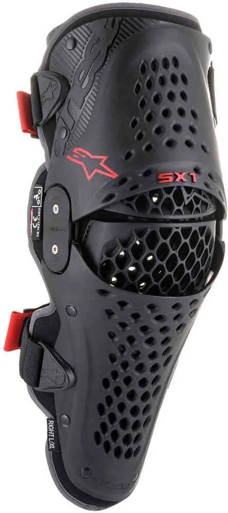 Alpinestars Sx-1 V2 Black Red Knee Protector 1