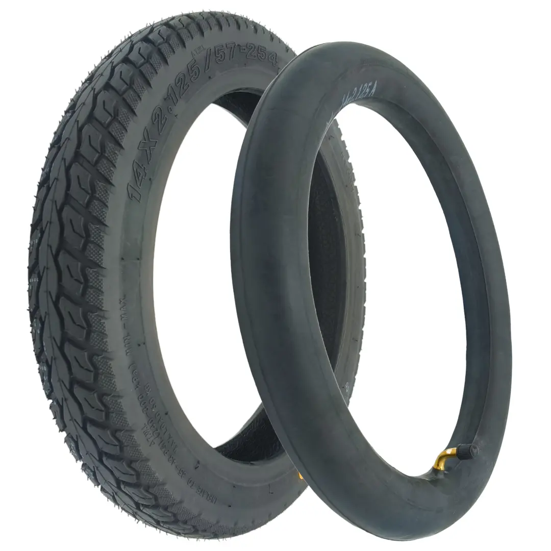 14X2.125 / 57-254 Reifen Black Cat Schlauch 14X2.125 45/90° 1