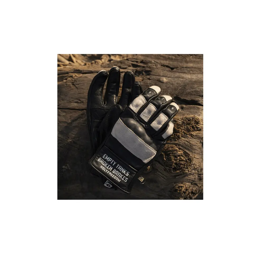 Holyfreedom Certified Motorcycle Glove Outlaw Ride Black White 1