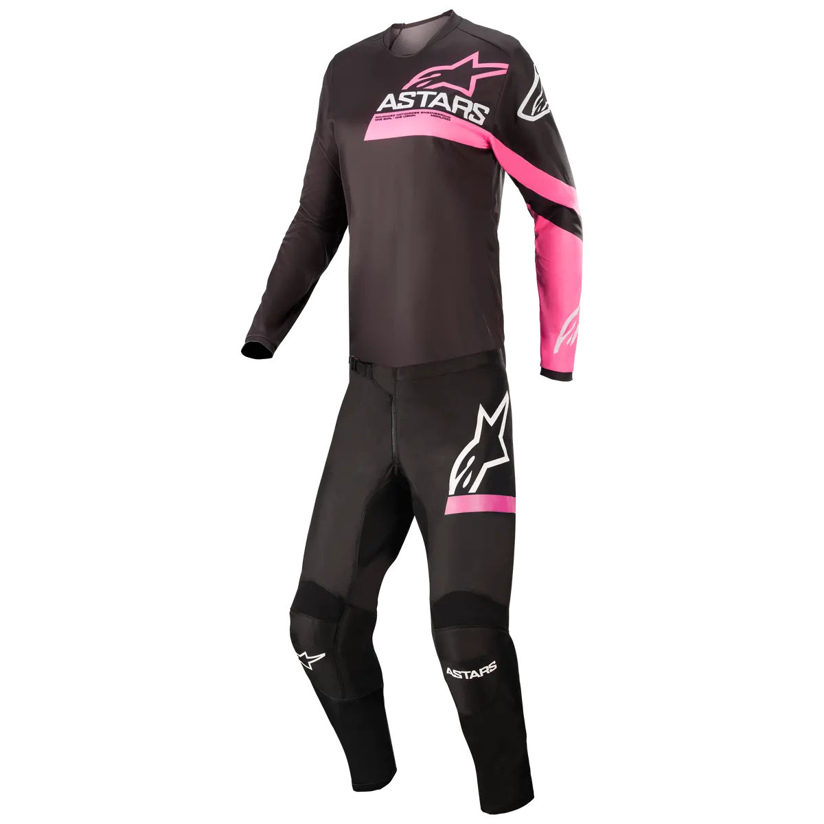 2023 Alpinestars Stella Fluid Black/Pink Fluo Gear Combo 1