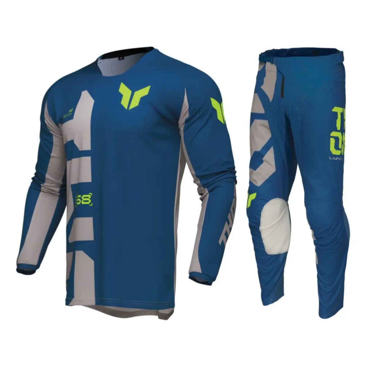 2025 Thor Racing Adult Launchmode Forge Blue Gear Combo 1
