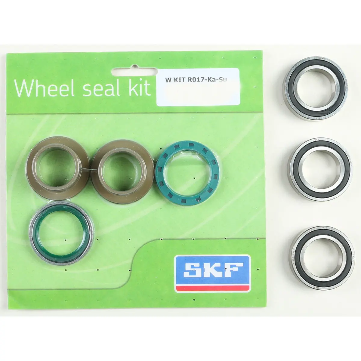 Skf Wheel Seal Kit W/ Wheel Bearings - Rear - 2006-2023 Kawasaki Kx125/250/250F/450F - Wsb-Kit-R017-Ka-Su 1