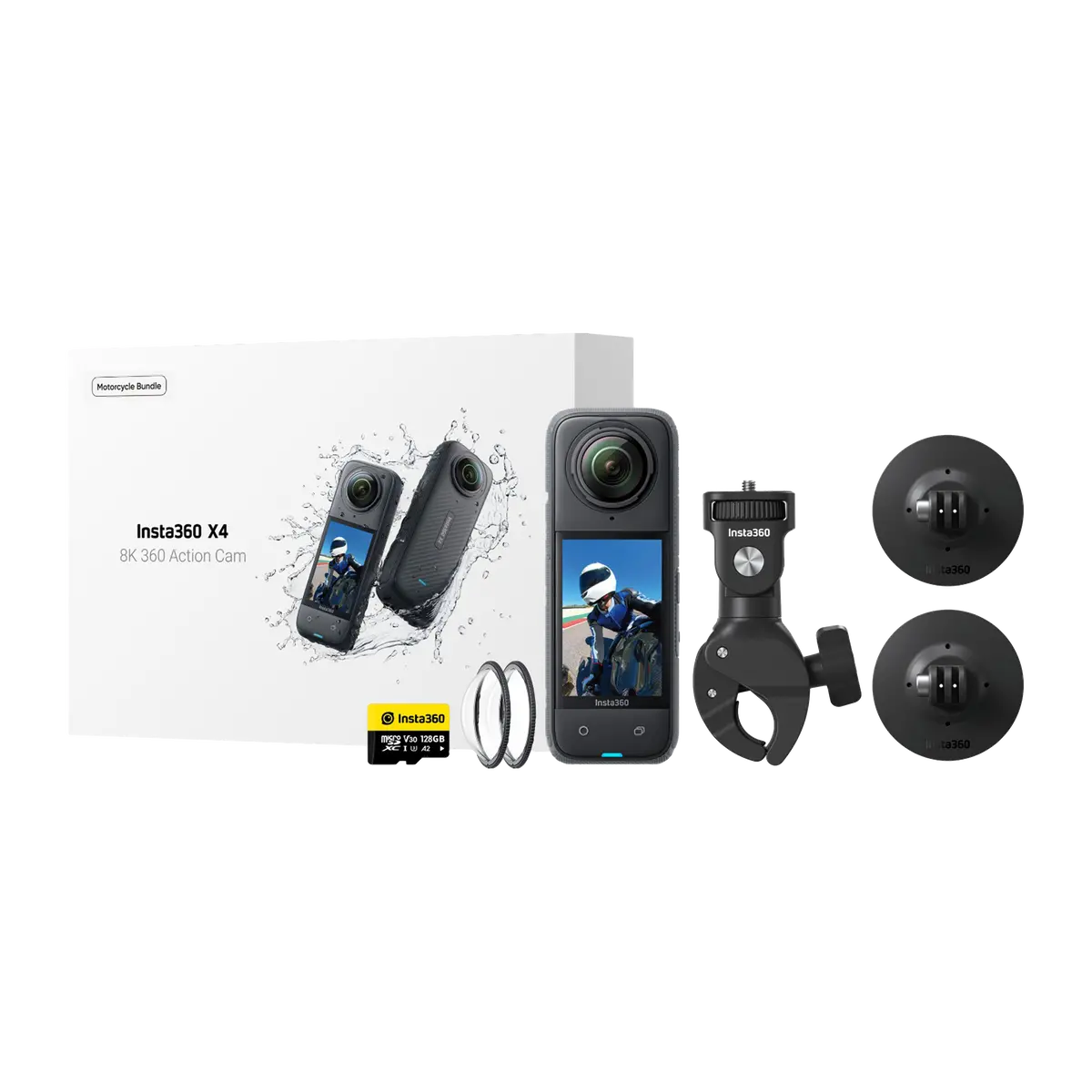 Insta360 X4 360 Action Cam - Motorcycle Kit 1