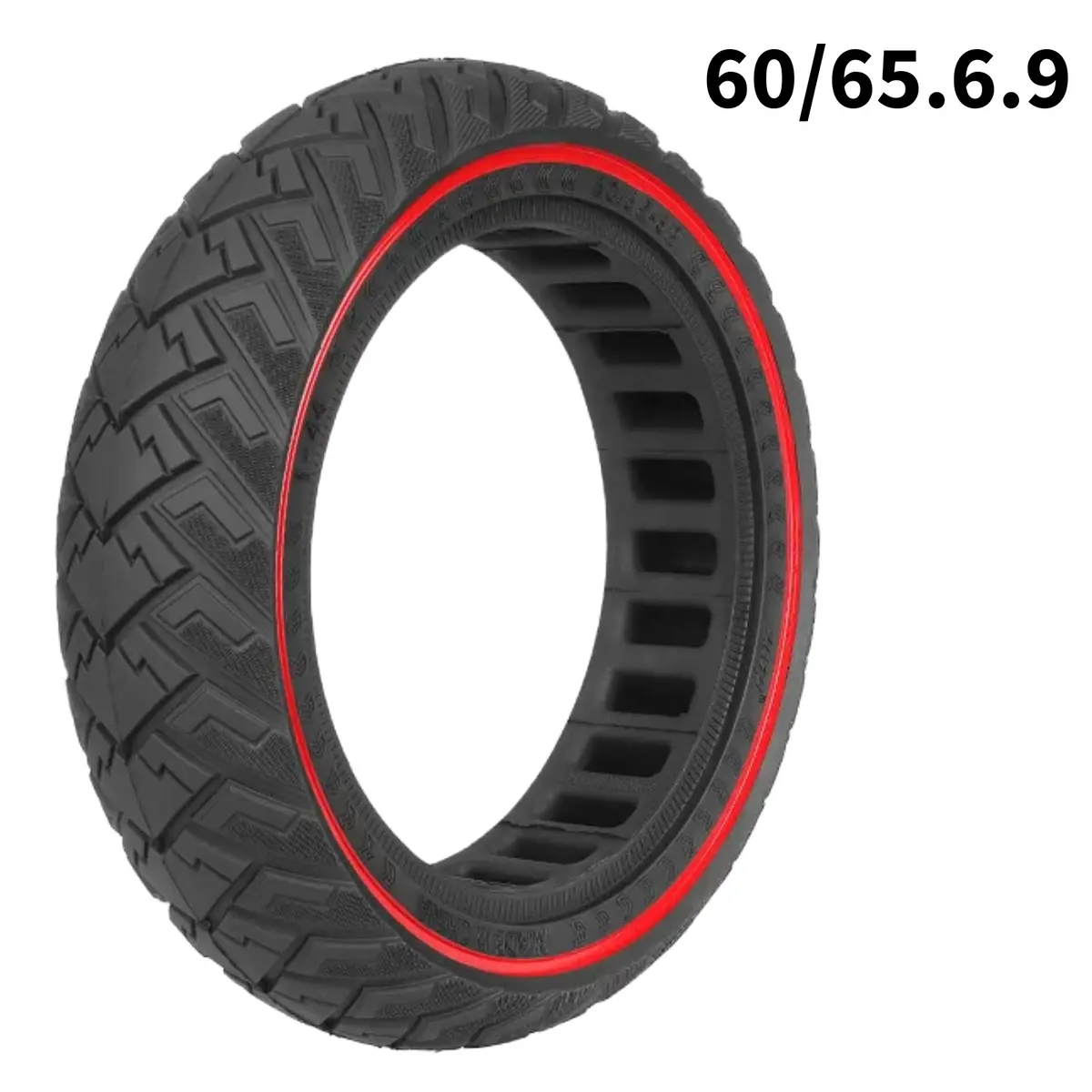 Ulip Vollgummireifen 60/65-6.9 Schwarz Rot 2