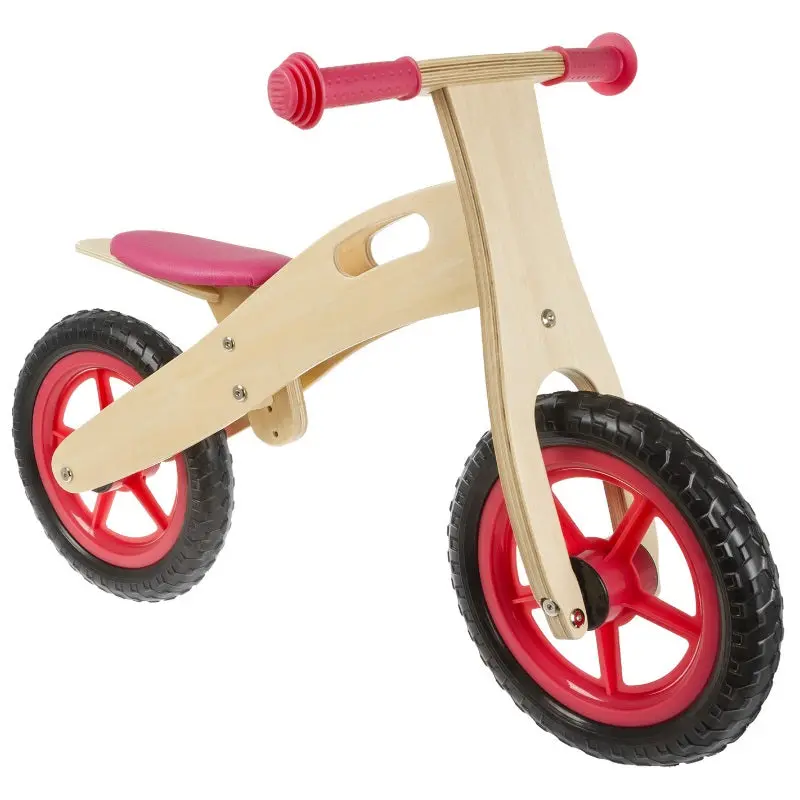 Wooden Balance Bike Red 1