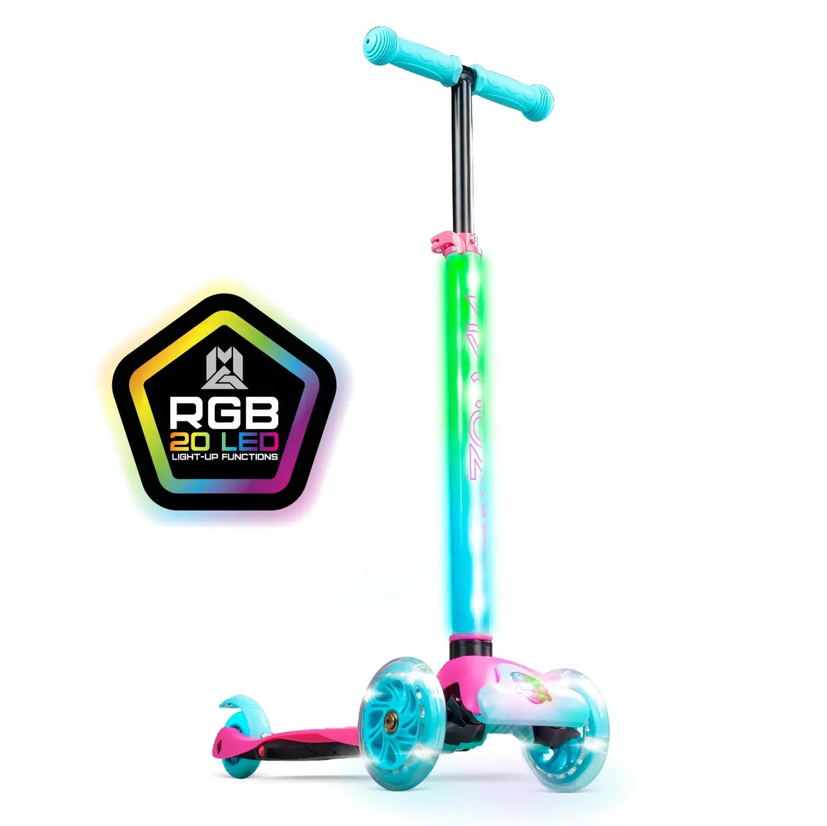 Zycom Zipper Lumen Scooter Pink / Teal 1