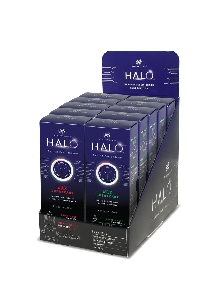 Finish Line Halo Wax & Wet Lube Combo Counter Top Display 1