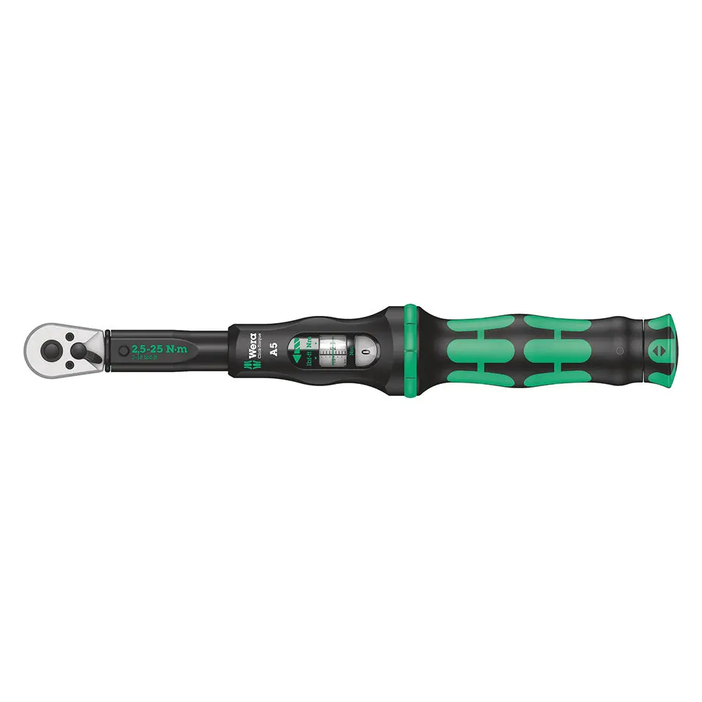 Wera Click-Torque A5  2.5-25 Nm 1/4" Drive Reversible Torque Wrench 1