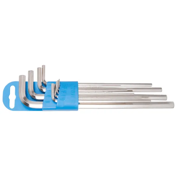Unior Set Of Hexagon Wrenches, Long Type On Plastic Clip Imperial 1