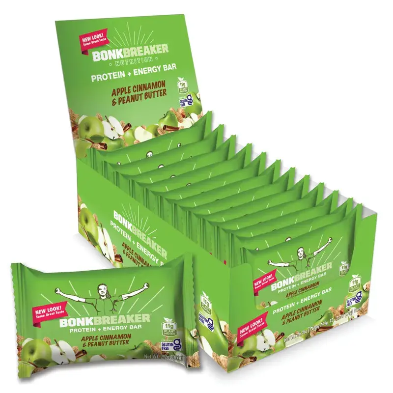 Bonk Breaker Apple Cinnamon & Peanut Butter Protein + Energy Bars 1