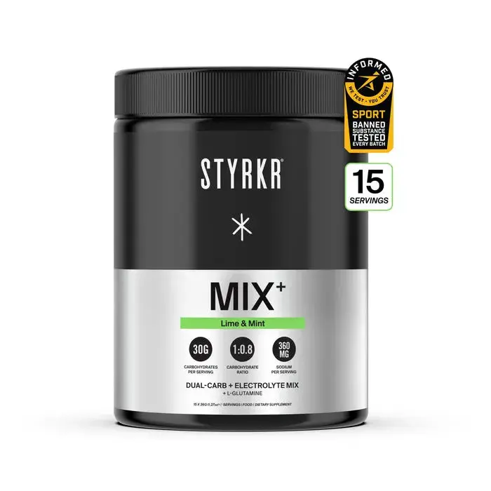 Styrkr Mix Mix+ Lime & Mint Dual-Carb Drink Mix 1
