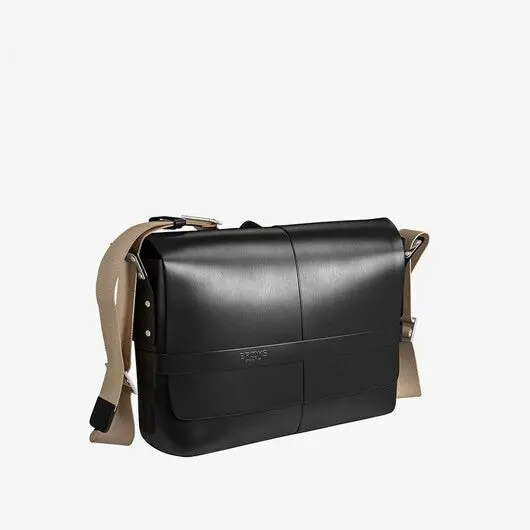 Barbican Leather Sholder Bag Black 1