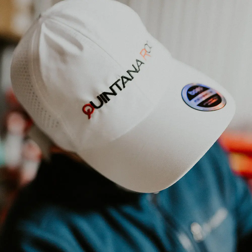 Quintana Roo White Technical Running Hat 2